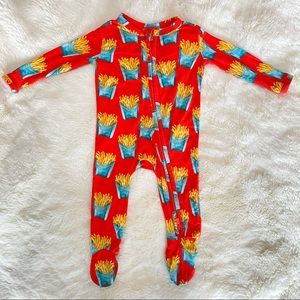 RARE Posh Peanut French Fry Footie Zippered One Piece